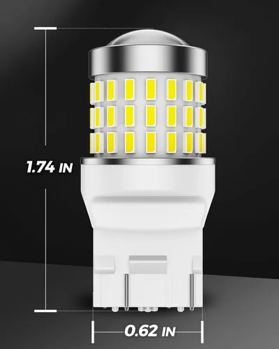 Miniatura 2 de Torchbeam T20 7443 7440 Bombillas LED de señal de giro 7444NA 7442NAK, ámbar amarillo W21W 7441 7444 Bombillas LED con proyector de reemplazo
