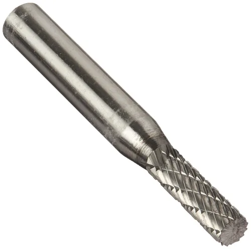 Miniatura 46 de Drill America SA-1 Rebaba de carburo/lima giratoria cilíndrica de doble corte para amoladora de troquel de 1/4" de diámetro x 5/8" de longitud
