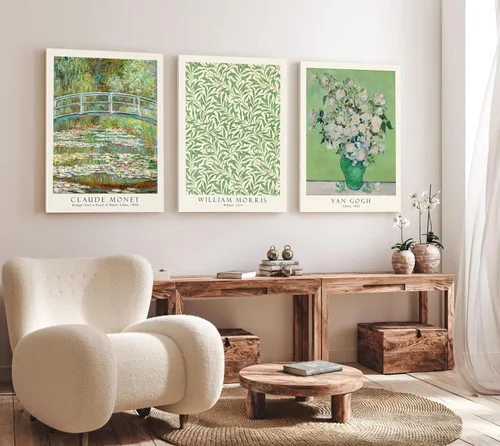 Miniatura 11 de Induslyfe Arte de pared en lienzo enmarcado de plantas botánicas de eucalipto verde salvia, juego de 6, impresiones de arte de pared de naturaleza