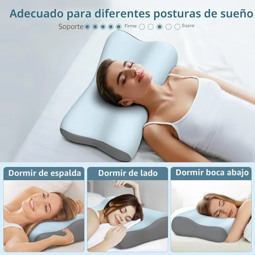 Miniatura 6 de Almohada cervical para el cuello, almohadas de espuma viscoelástica de contorno para aliviar el dolor de cuello, almohada ergonómica para dormir