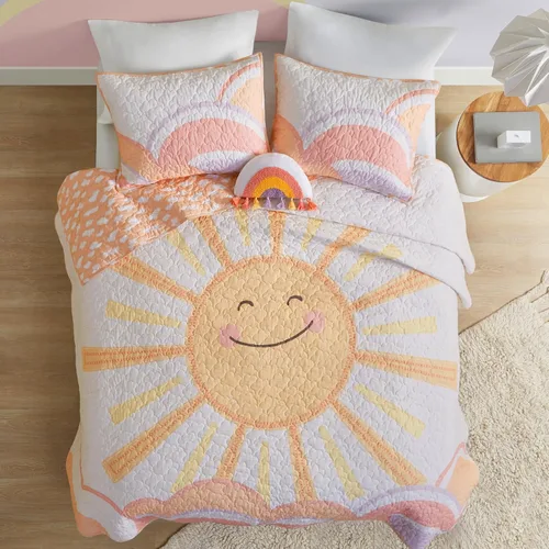 Miniatura 18 de Intelligent Design Juego de Edredón Reversible de Algodón para Niños - Diversión Vibrante, Estampado Juguetón, Ropa de Cama para Niños de Todas