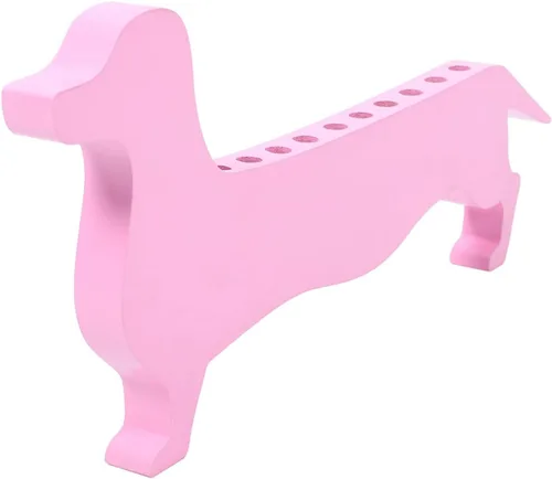 EXCEART Soporte para pinceles de pintura de madera, soporte de salchicha en forma de perro, organizador de pinceles para artista, estante para