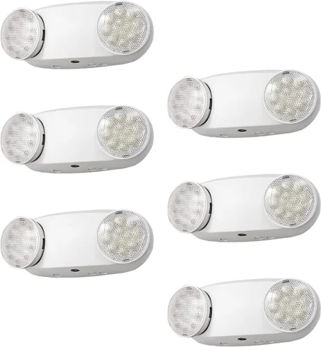 TANLUX Luces de emergencia LED con batería de respaldo, certificación UL, CA 120/277 V, accesorios de salida de emergencia cableados para negocios,
