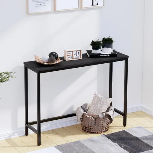Miniatura 9 de Timberer Mesa de consola de 39.4 pulgadas, mesa de entrada de pasillo, mesa de sofá detrás del sofá, para sala de estar, entrada, fácil montaje