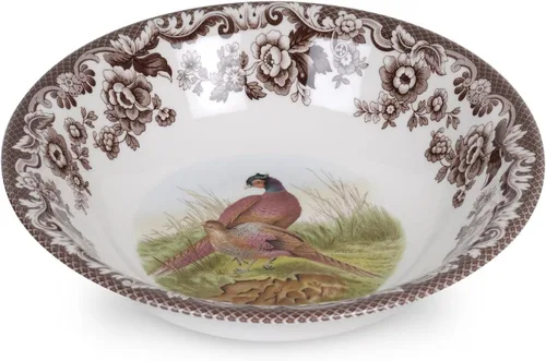 Miniatura 15 de Spode Woodland American Wildlife Ascot - Cuenco para cereales, diseño de bisonte, cuenco de loza fina de 8 pulgadas para cereales, ensaladas
