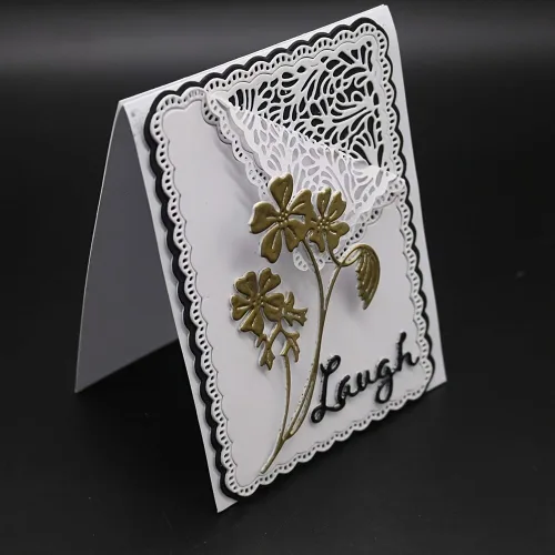 Miniatura 12 de Lapoo Marcos de Fondos 3D Troquel Metálico para Álbum de Recortes, Nuevos Troqueles DIY para Tarjetas de Álbum de Recortes Decoración de Papel