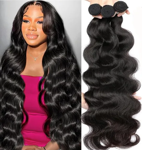 Miniatura 30 de Paquetes de Cabello Humano de Ondas Profundas （12 14 16 ）12A 100% Sin Procesar Cabello Humano Virgen Brasileño Profundo Rizado Tejido de Cabello