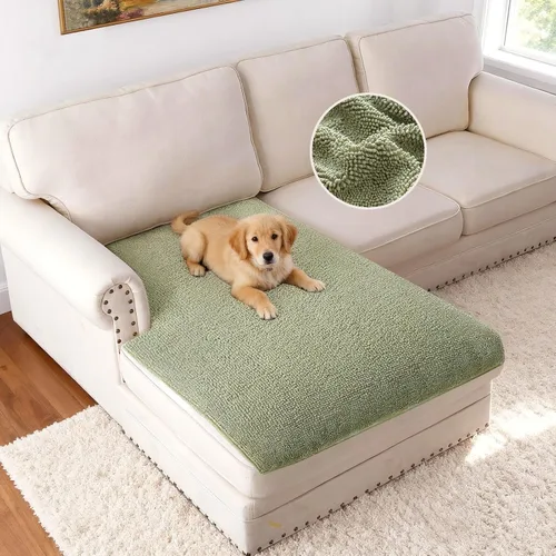 Miniatura 17 de H.VERSAILTEX Funda Antideslizante para Sofá de Mascotas Protector de Cama de Perro de Chenilla Funda de Sofá Gruesa y Suave Apta para Mascotas