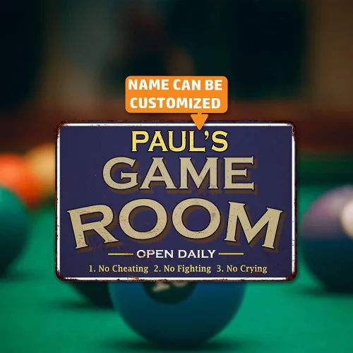 Miniatura 2 de Letrero de pared con texto en inglés «Your Name» para sala de juegos, decoración de juegos, arcade, retro, video, póster para jugadores, teatro