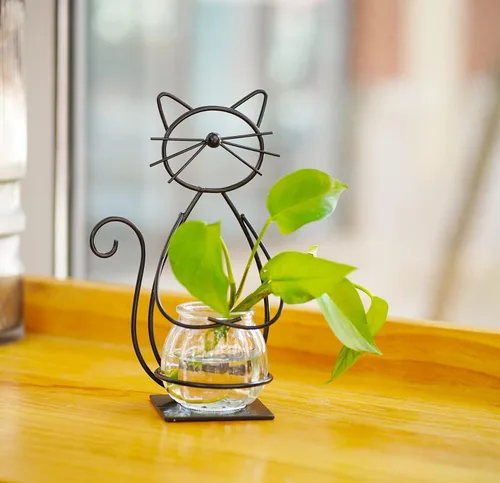 Miniatura 8 de Terrario de plantas, jarrones hidropónicos para decoración del hogar, moderno soporte creativo para terrario de pájaros, regalos ideales