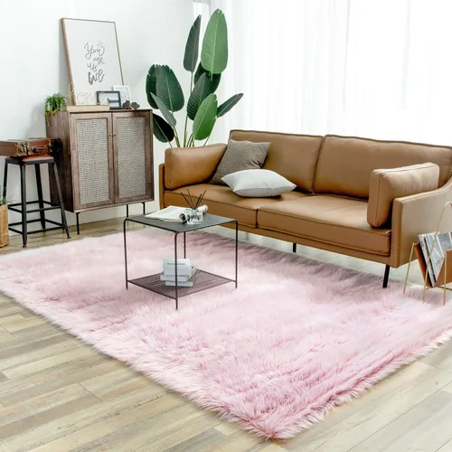 Miniatura 68 de Ashler Home Deco - Tapete de pelo sintético de oveja, mullido, suave, de 2 x 3 pies, lavable a máquina, dormitorio, habitación de los niños, sala
