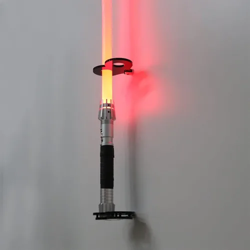Miniatura 6 de Soporte de pared vertical para sable de luz HHUXIUE. Soporte de pared para sable de luz. Aplicable a la mayoría de sables de luz. (Negro 2 agujeros)