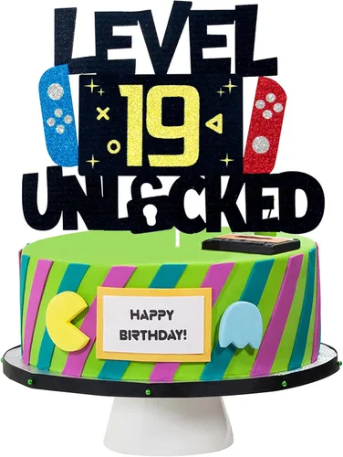 Miniatura 11 de Decoración para pastel de videojuegos desbloqueada de nivel 9 – Nivel 9 desbloqueado impresionante 2013 decoración de pastel de cumpleaños