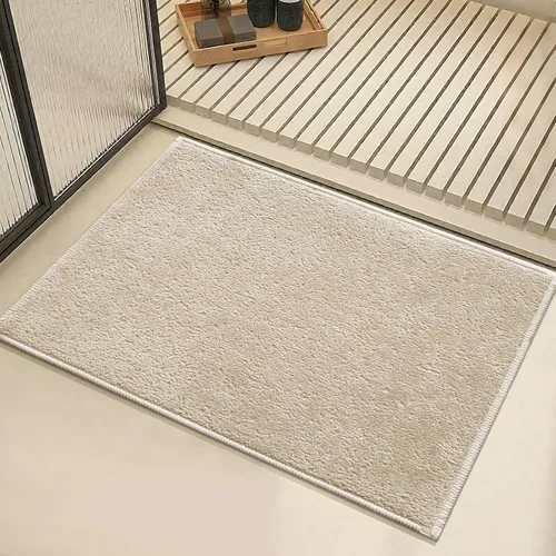 Miniatura 13 de Tapete de baño antideslizante, absorbente, de secado rápido, de pelo bajo, para debajo de la puerta, tapete de baño para fregadero, bañera, ducha