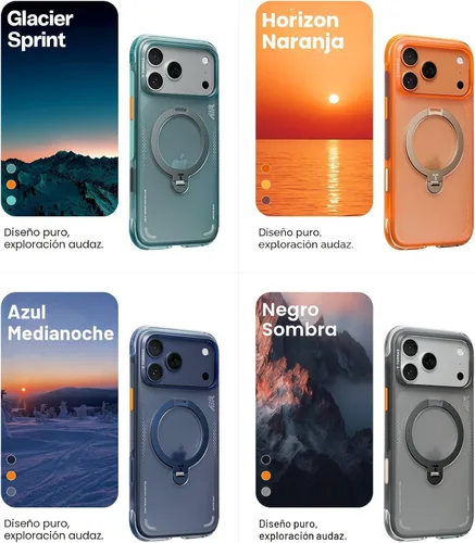 Miniatura 8 de TORRAS Ostand Q3 Air - Funda para iPhone 17 Pro Max con soporte magnético de 360°, compatible con MagSafe, probado contra caídas de grado militar