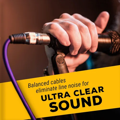 Miniatura 8 de GLS Audio cables de audio de 25' para micrófonos. Cables con colores con entradas XLR macho a XLR hembra, paquete de 6