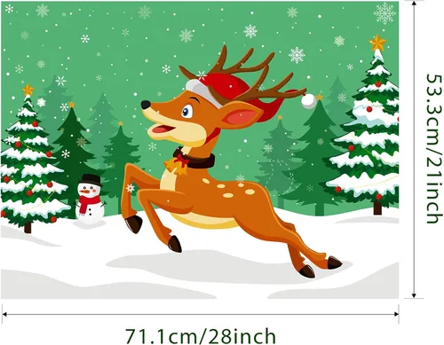 Miniatura 2 de Morcheiong Juego de Poner la Cola al Ciervo de Navidad con 36 Colas, Artículos para Fiestas Navideñas, Suministros de Actividades y Decoraciones