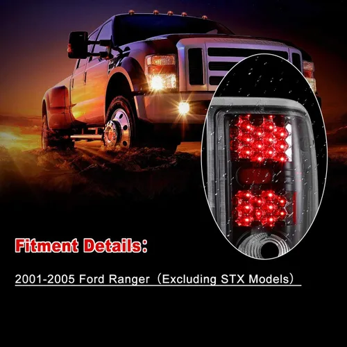 Miniatura 4 de Nixon Offroad Conjunto de Luces Traseras LED para Ford Ranger 2001 2002 2003 2004 2005, Luces Traseras, Lámparas Traseras con Señal de Giro LED