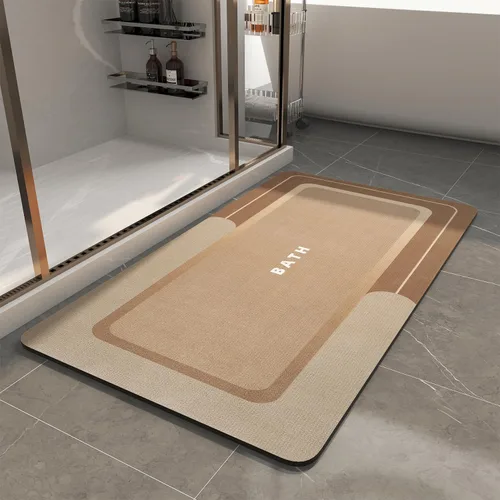 MontVoo - Tapete de baño antideslizante, súper absorbente, resistente a las manchas, de secado rápido, delgado, para baño, suelo, bañera, tocador,