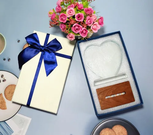 Miniatura 7 de Regalos de fotos personalizados de cristal – Marcos de fotos en forma de corazón, cumpleaños, aniversario, boda, Navidad, regalos para novia