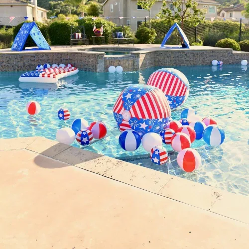 Miniatura 3 de Fun Express Pelotas de playa medianas de 11 pulgadas - Juego de 12 Blanco