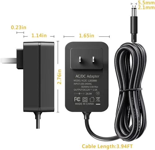 Miniatura 2 de Adaptador de corriente DC12 V 2A, SANSUN transformadores de AC100-240 V a DC12 V, fuente de poder de conmutación para tiras de luces LED de 12 V