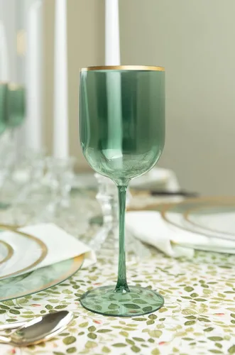 Miniatura 4 de Juego de 10 copas de vino de plástico con borde dorado, copas de vino elegantes copas de vino de plástico duro Champaign tazas en tallo de 12 onzas