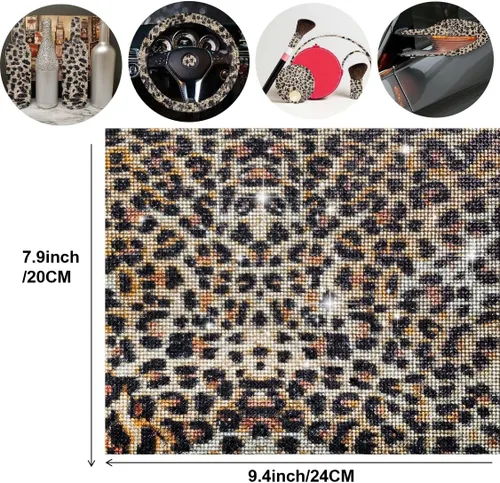 Miniatura 2 de 12000 calcomanías de diamantes de imitación con estampado de leopardo, hojas de diamantes de imitación de 0.079 pulgadas, calcomanías de cristal