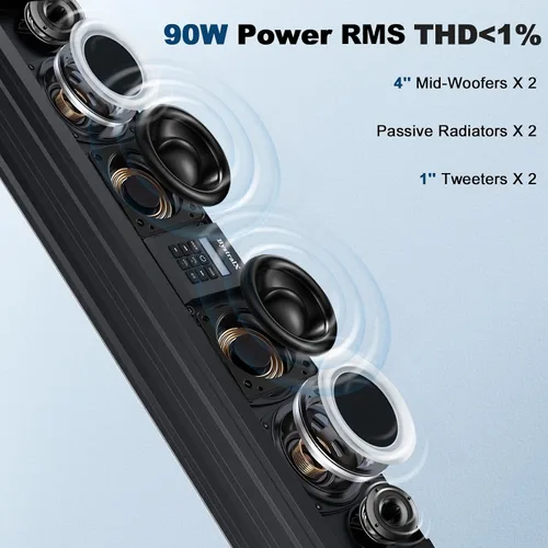 Miniatura 6 de Barra de sonido UTV de 26 pulgadas, barra de sonido SXS impermeable IP66, altavoces RGB UTV, 3 modos de ecualización (bajo/todoterreno/estándar)