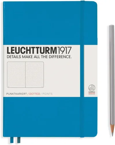 Miniatura 144 de LEUCHTTURM1917 - Cuaderno de tapa dura mediano A5 con 251 páginas numeradas para escritura y diario (verde menta, con puntos)