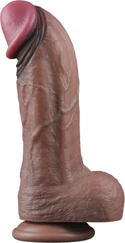 Consolador grande y realista de 11 pulgadas, consolador anal grande, consolador enorme con ventosa de silicona, monstruo de doble densidad, tapones