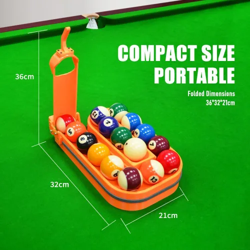Miniatura 4 de Estante de bolas de piscina de precisión: herramienta de entrenamiento de billar impresa en 3D para una práctica consistente, crea triángulo