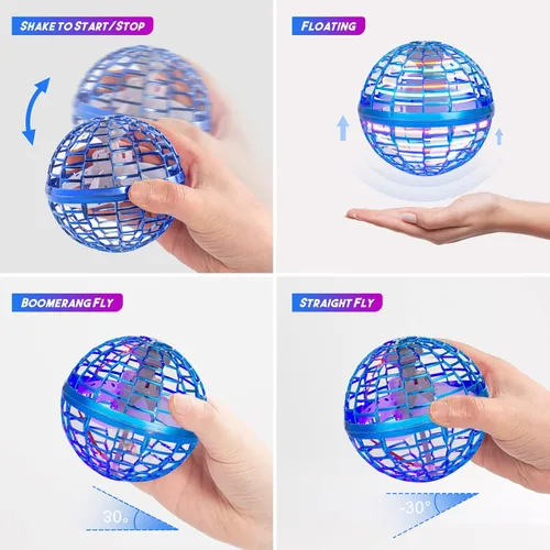 Miniatura 2 de Fly Orb Hover Ball Pelota Flotante Boomerang Spinner Drone Balls - Juguetes Geniales Regalos para Niños y Niñas de 6-15 Años (Azul) (Azul_01)