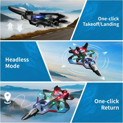 Miniatura 3 de Aviones RC con 3 baterías para niños y adultos, control remoto de espuma, aviones, helicópteros, drones, juguetes para niños y adultos de 8 a 12