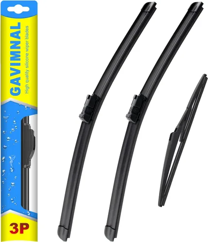 Miniatura 17 de Gavimnal® 15"+15"+13" escobillas limpiaparabrisas de silicona de repuesto para Jeep Wrangler JK 2008-2018 Jeep Wrangler 2007-2017, escobillas