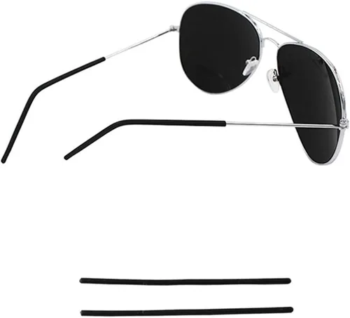 Puntas de repuesto para lentes de sol, pieza de calcetín de silicona suave antideslizante, puntas de extremo para lentes de metal fino