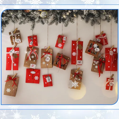 Miniatura 5 de Outus 16 hojas de pegatinas de copo de nieve, pegatinas de invierno brillantes, pegatinas de copo de nieve para fiestas, manualidades de álbum