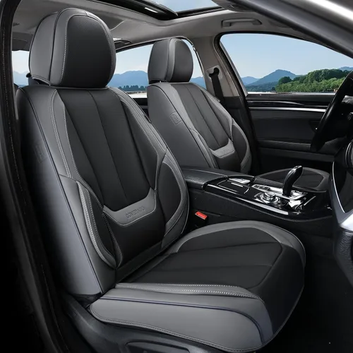 Miniatura 103 de Coverado Juego completo de fundas de asiento de automóvil, fundas de asiento para automóviles, fundas de asiento de coche beige para asientos
