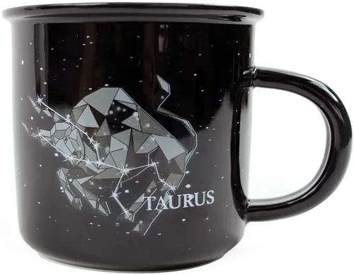 Creature Cups - Taza de cerámica Tauro - Taza de café de astrología de 13.5 onzas con rasgos del horóscopo en el interior