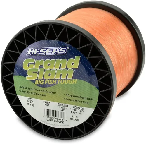 Miniatura 16 de HI-SEAS Grand Slam - Sedal de pesca de monofilamento, fuerte y resistente a la abrasión, en agua dulce y salada transparente, rosa, verde, azul Azul