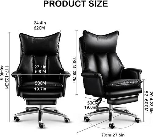 Miniatura 2 de High Back Ergonomic Office Chair with Extendable Footrest Adjustable Headrest and Lumbar Support Computer Gaming Desk Chair Quiet Rubber Wheels for