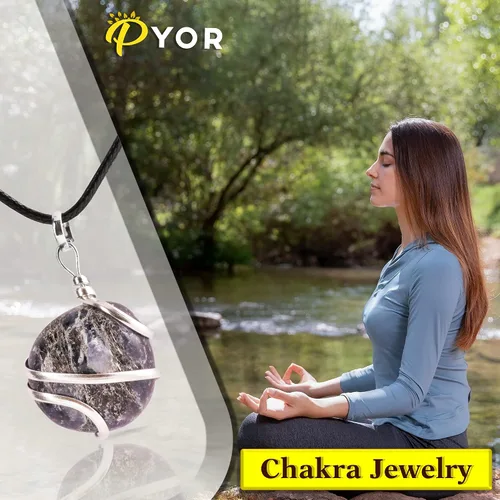 Miniatura 33 de PYOR Collar con colgante curativo de Reiki de cristal, gemas de buena suerte, prosperidad, riqueza, piedras preciosas naturales, collares de buena