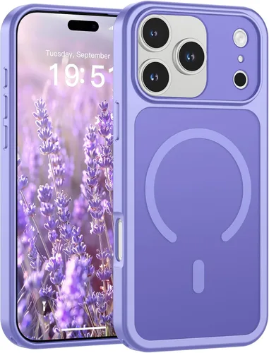 Miniatura 36 de SUPFINE Funda magnética para iPhone 11 Pro Max (compatible con MagSafe) (protección contra caídas de grado militar), delgada, translúcida mate, a