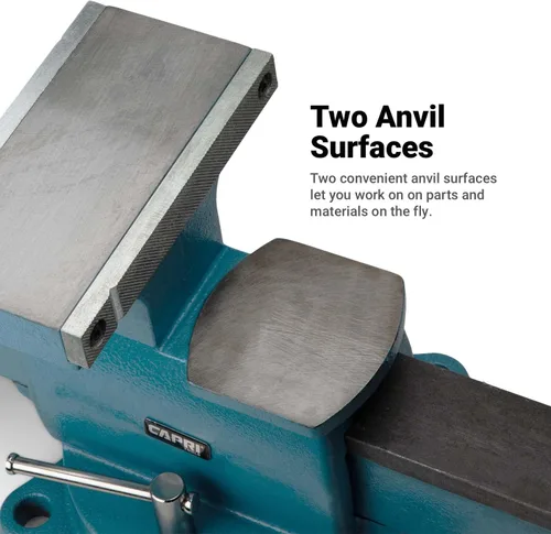 Miniatura 5 de Capri Tools Tornillo de banco reversible de 6-1/2 pulgadas, ancho de mandíbula de 6.5 pulgadas, apertura de mandíbula de 6.7 pulgadas y 10.8 pulgadas