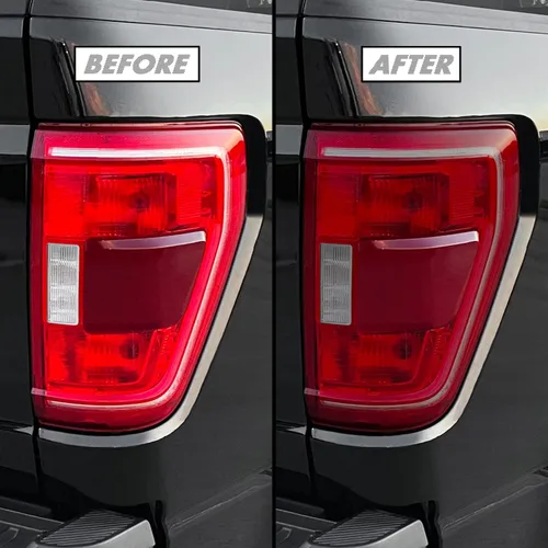 Miniatura 7 de SlickMod Tinte de Vinilo Ahumado Precortado para Luz Trasera Ford F150 2021-2023 (20% Humo Oscuro, 1. Luz Trasera) (SM-FOR-F15-2123-TL)