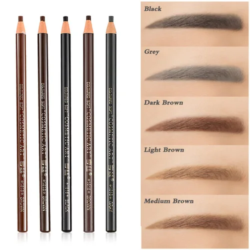 Miniatura 2 de 5 COLORES Set Lápiz De Cejas Dibujo Ojo Cejas Pluma Peel Off Maquillaje Cosmético