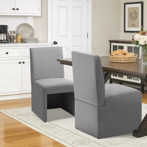 Miniatura 27 de RNKSFX Juego de 4 sillas de comedor tapizadas verdes, sillas de comedor modernas, sillas de cocina y comedor, sillas de comedor de lino con marco