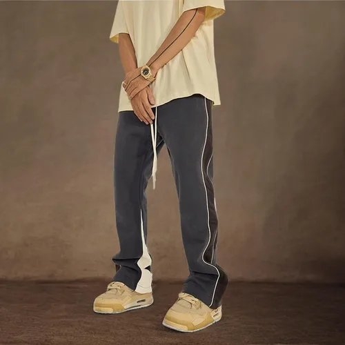 Miniatura 7 de Pantalones deportivos de gamuza sintética para mujer, pantalones de baile acampanados para hombre