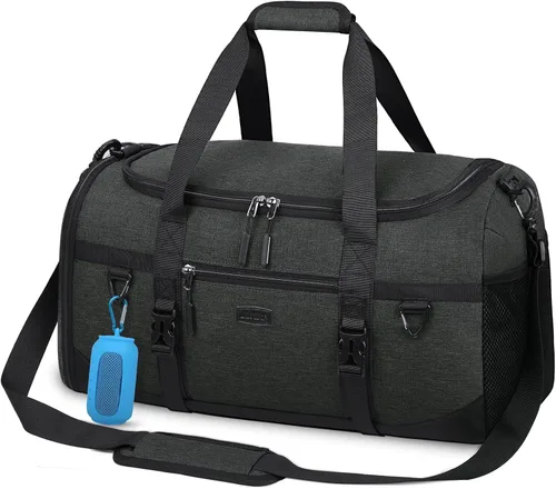 Bolsa deportiva para gimnasio, bolsa de viaje grande impermeable con toalla deportiva, compartimento para zapatos y bolsillo húmedo, bolsa de