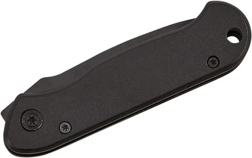 Miniatura 2 de Creative Gifts International Cuchillo de bolsillo con bloqueo negro mate Hoja de acero inoxidable Mango de aluminio Cerrado de 3.5 pulgadas
